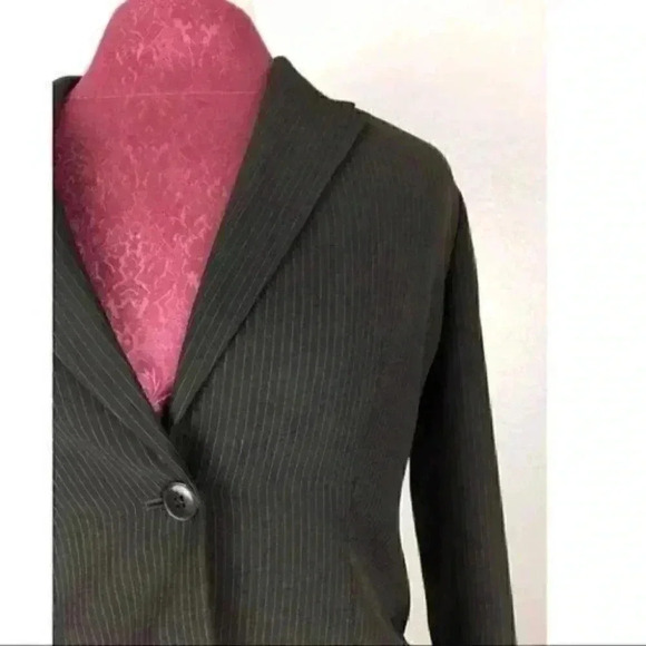 Ann Taylor Loft Blazer sz 0 PinStripes Two Button - Picture 3 of 9
